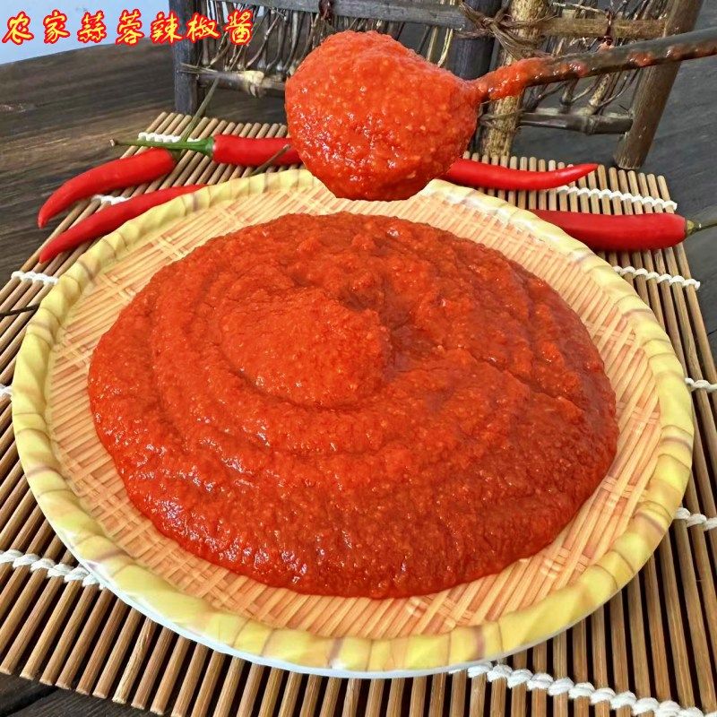 安徽六安农家手工石磨辣椒酱糊糊