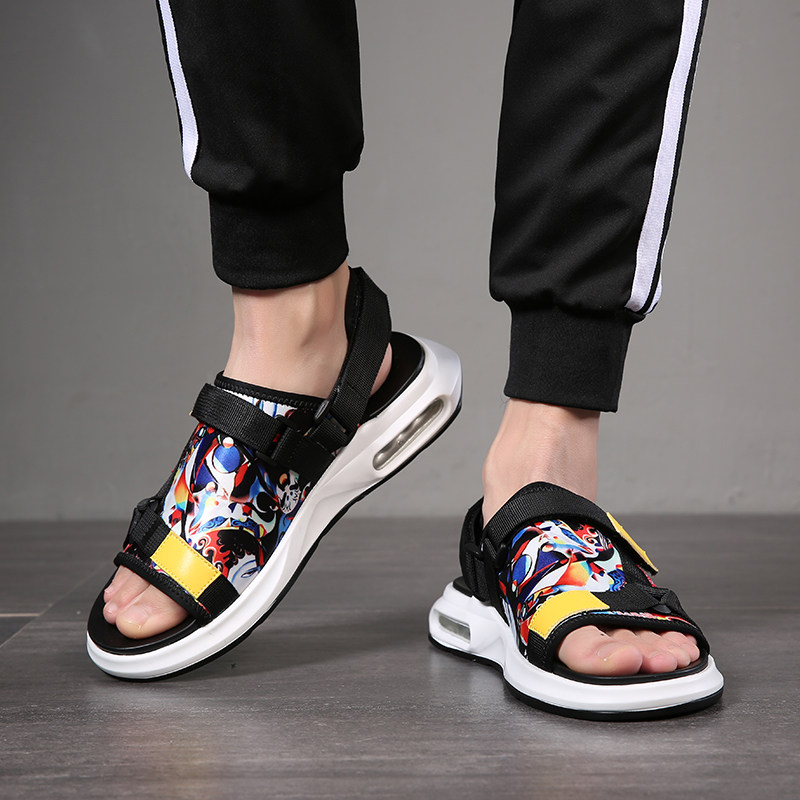 欧洲站2019夏季新款凉鞋3D印花人字拖鞋沙滩鞋休闲鞋百塔潮鞋lv96|ruв категории Мужская обувь, сандалии - от Buy2taobao.com для оказания профессиональной услуги покупки агента Taobao