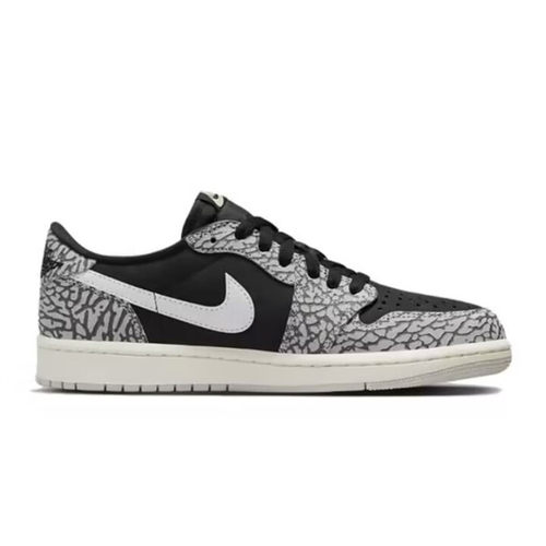 Nike/耐克女鞋 Jordan 1 AJ1爆裂纹大童复古低帮篮球鞋CZ0858-001