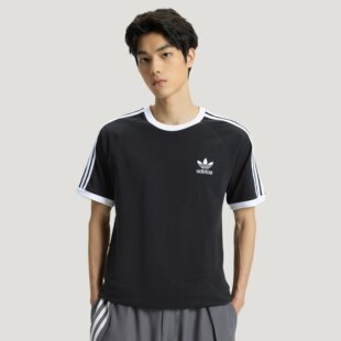 阿迪达斯3-STRIPES TEE男女运动修身短袖圆领T恤KB2459