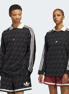 Adidas/阿迪达斯正品情侣款运动宽松POLO领套头衫JD5196