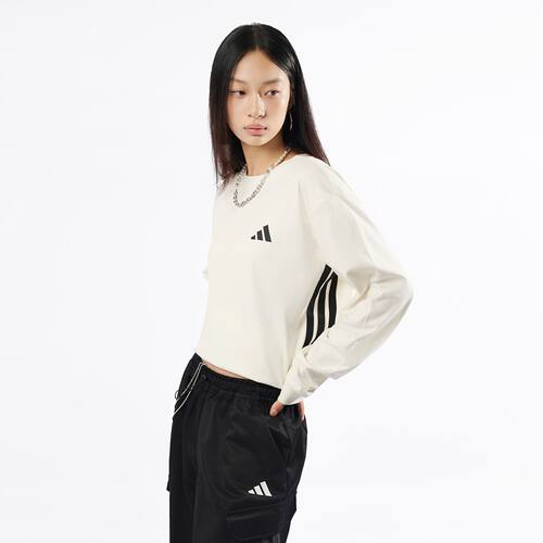 Adidas/阿迪达斯男女长袖新款舒适圆领运动休闲宽松长袖T恤KF5187