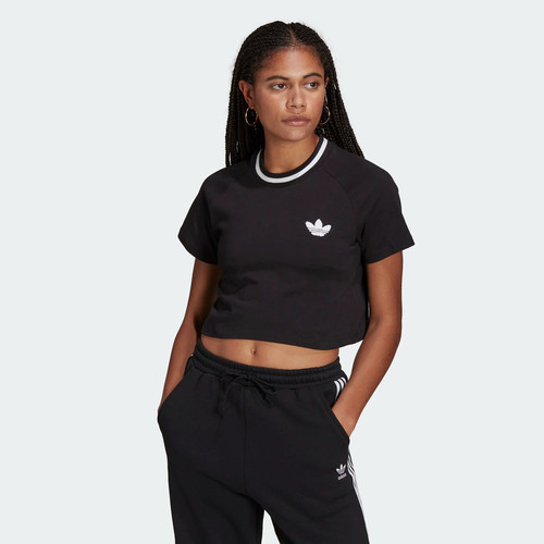 Adidas/阿迪达斯CROPPED TEE 运动短袖T恤H20253