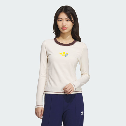 Adidas阿迪达斯正品STREET LS TEE W女子街头风运动长袖T恤JL7549