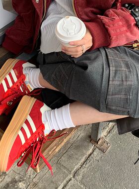 Adidas阿迪达斯女鞋Gazelle马年新年款CNY增高厚底潮流板鞋KJ4293