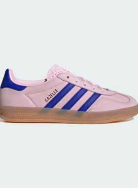 Adidas阿迪达斯Gazelle男女粉蓝色低帮休闲德训鞋T头板鞋 JI1371