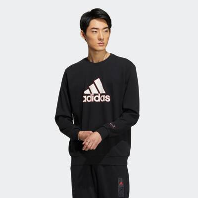 Adidas/阿迪达斯正品男子经典运动休闲长袖圆领卫衣套头衫HZ3023