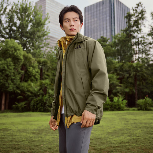 Adidas/阿迪达斯正品男士运动休闲连帽夹克外套KA9311