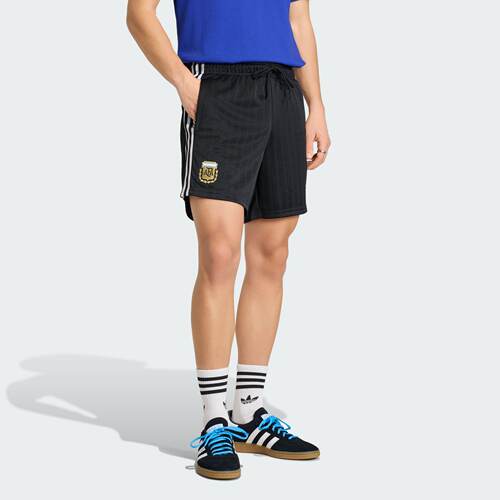 Adidas阿迪达斯正品男子阿根廷队复古足球休闲文化宽松短裤JZ6308