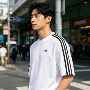 Adidas/阿迪达斯正品3S TEE 男子新款时尚运动短袖T恤 KG6332