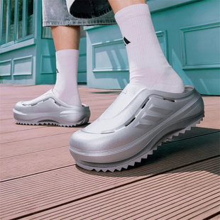断码特卖Adidas/阿迪达斯正品男鞋女鞋舒适时尚凉拖鞋JR6757