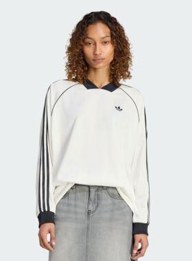 adidas阿迪达斯女子休闲文化亲肤宽松长袖球衣KD2897  KG3711