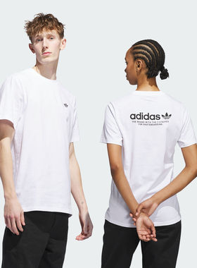adidas阿迪达斯三叶草男女同款运动短袖圆领T恤JW0039 JW0038