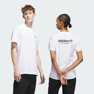 adidas阿迪达斯三叶草男女同款运动短袖圆领T恤JW0039 JW0038