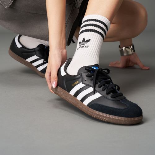 adidas阿迪达斯三叶草Samba OG德训鞋男女黑白低帮休闲板鞋B75807