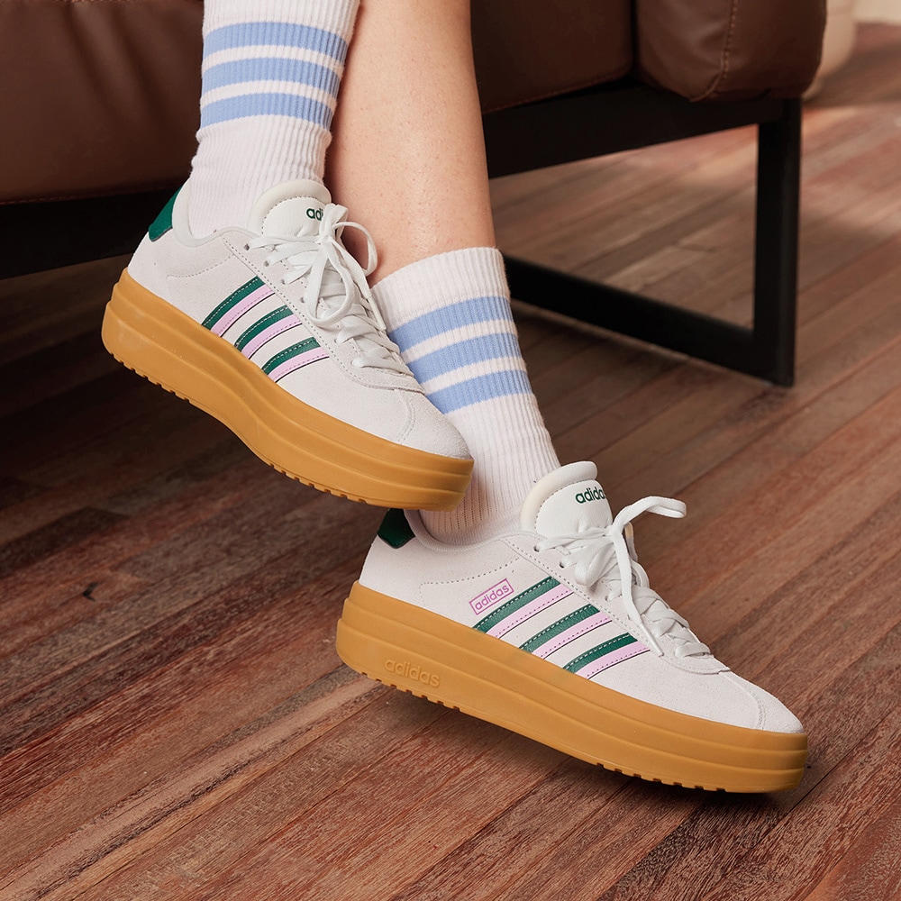 Adidas阿迪达斯女款复古厚底运动休闲板鞋德训鞋「T头鞋」JI1788