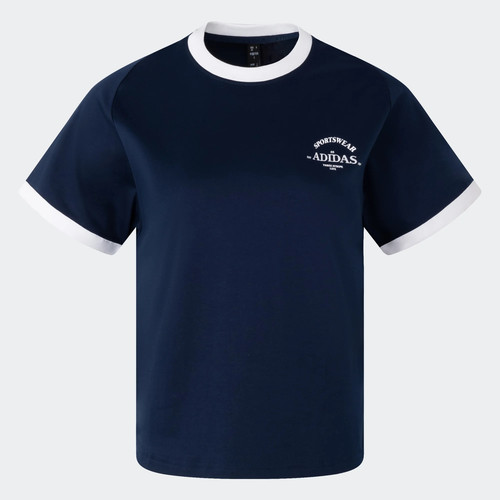 阿迪达斯W VERBIAGE TEE6 纯棉短款运动休闲短袖圆领T恤JC8710