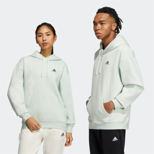Adidas阿迪达斯正品情侣款加绒加厚运动休闲连帽卫衣套头衫IB2711