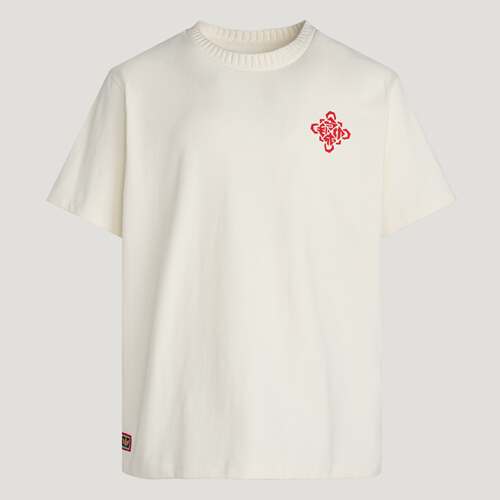 adidas阿迪达斯三叶草TEE U新年款情侣运动宽松短袖圆领T恤KT0713