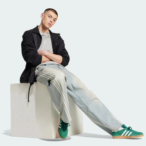 Adidas/阿迪达斯DENIM JEANS 复古纯棉牛仔运动扭扭裤JY6292