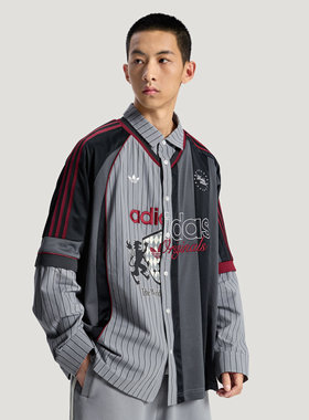 Adidas/阿迪达斯BLK SHIRT 男子休闲运动提花长袖衬衫KY2152