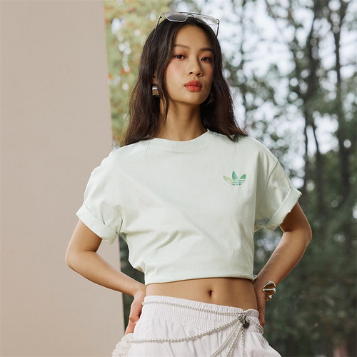 Adidas/阿迪达斯正品女生运动短袖圆领T恤IK8627