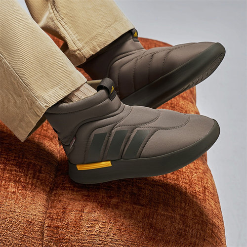 Adidas阿迪达斯正品男女同款耐磨中高帮休闲棉鞋JR0069 JR0070