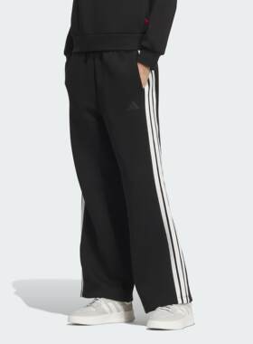 Adidas阿迪达斯三叶草女子PANTS 高腰宽松阔腿运动直筒裤JZ1642
