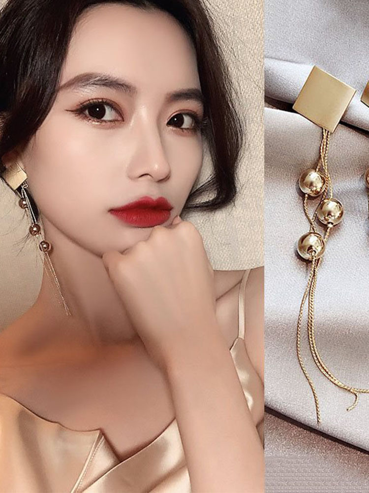 NO ALLERGIES I DO NOT FADE EARRINGS 2023 NEW TRENDY LONG EARRINGS KOREAN TEMPERAMENT VERSATILE STUD EARRINGS FOR WOMEN