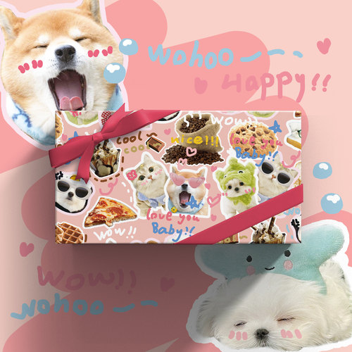 七夕情人节卡通礼品纸50*70