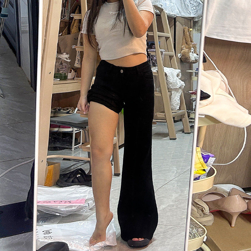 優衤U家官方旗舰店庫黑色不贴腿微喇牛仔裤女秋冬加绒大码胖mm宽,五金/工具,反光安全服,淘宝优惠券,粉丝福利购,淘宝优惠卷