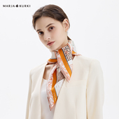 MARJAKURKI玛丽亚古琦真丝方巾丝巾系脖高级感洋气时尚 百搭小领巾