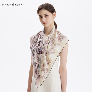MARJAKURKI玛丽亚古琦真丝丝巾女2026新款桑蚕丝大方巾轻奢高级感