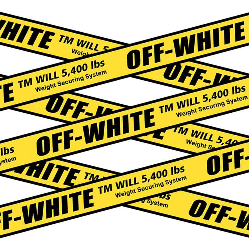 长条潮牌off white胶带贴纸适用光滑面行李箱滑板装饰电脑防水贴