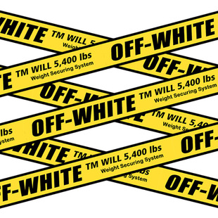 长条潮牌off 饰电脑防水贴 white胶带贴纸适用光滑面行李箱滑板装