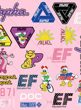 RAPHA水晶标贴纸PALACE英孚EF车队头盔uv转印贴公路车防水lab71贴