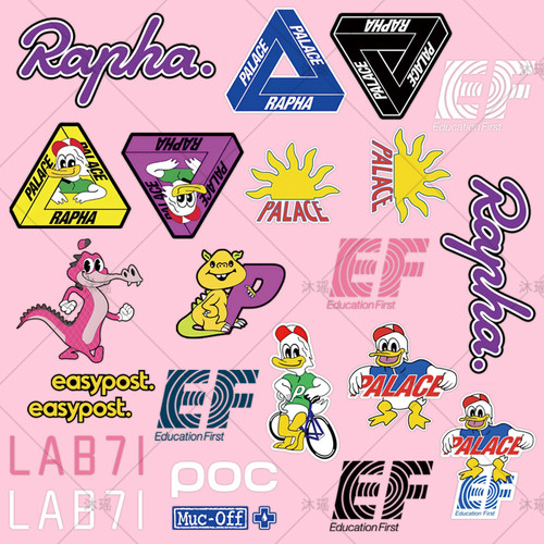 RAPHA水晶标贴纸PALACE英孚EF车队头盔uv转印贴公路车防水lab71贴