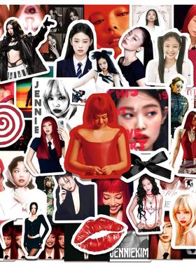 100张jennie ruby专辑单人贴纸blackpink防水水杯装饰周边贴画