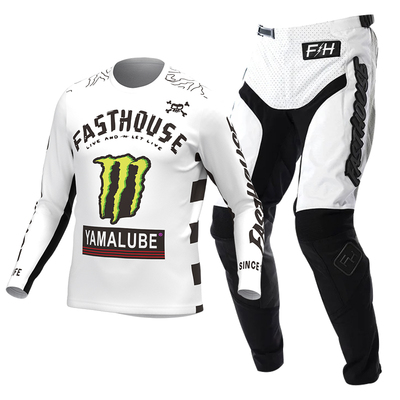 FASTHOUSE越野套装 白色雅马哈骑行服套装 越野摩托车赛车服定制