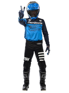 FASTHOUSE越野套装 夏季红牛骑行服 蓝色越野山地车赛车服定制