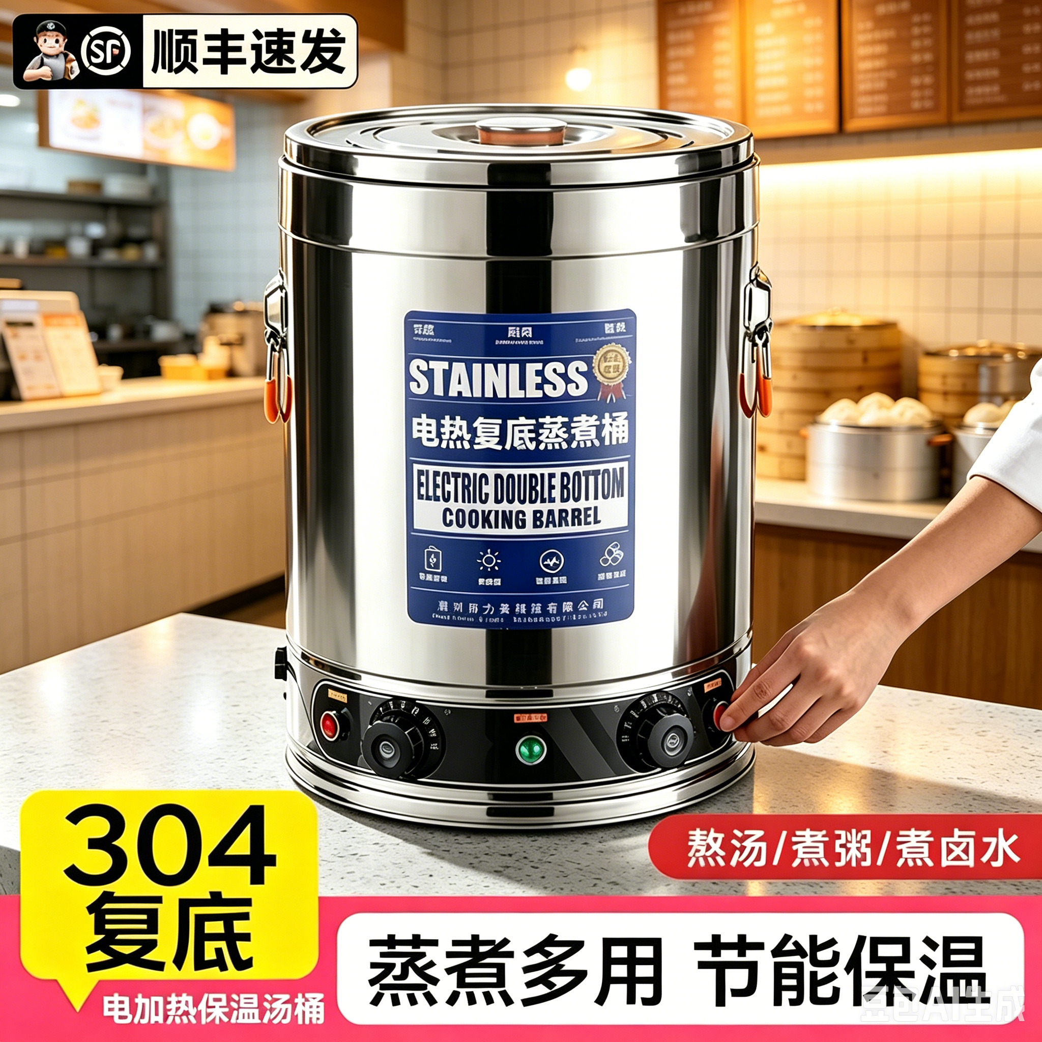 304不锈钢商用大容量电汤桶