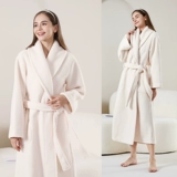 Элитный бархатный коралловый демисезонный банный халат, утепленная зимняя пижама, увеличенная толщина