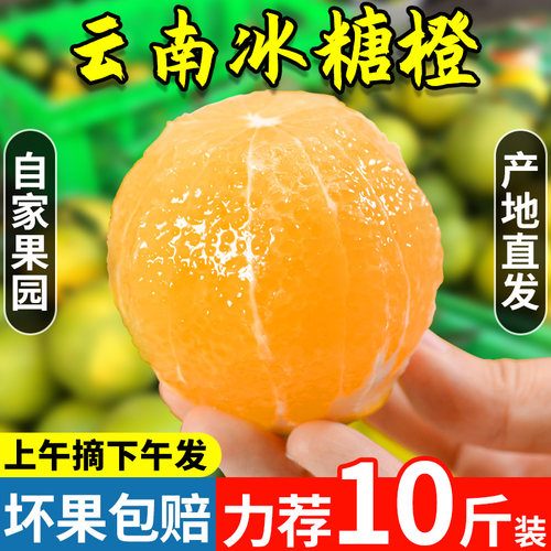 新鲜云南冰糖橙10斤橙子当季水果手剥正宗大甜橙整箱孕妇水果包邮