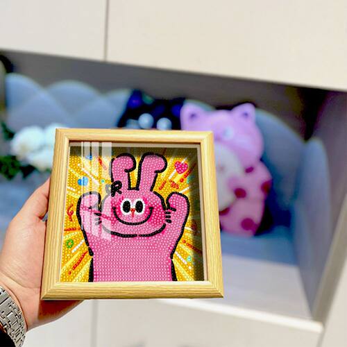 兔子钻石画贴diy手工礼物