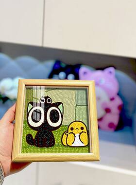 罗小黑钻石画贴满可爱猫di