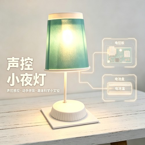 嘟芯客智能语音识别台灯手工材料