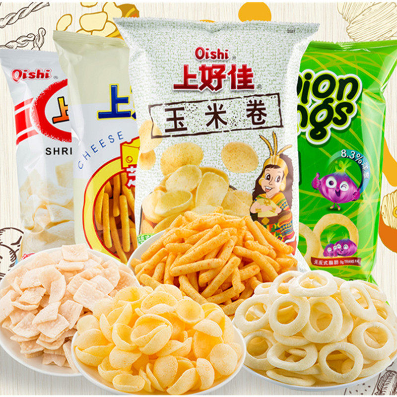 Oishi Shrimp 40g*20 Bag-in-case Loading Shrimp Chips Tacos Expansion leisure time foodin the Snacks/Nuts/Specialty , Biscuit/Popped , Expanded Food  category - from Buy2taobao.com to provide professional Taobao agent buy service