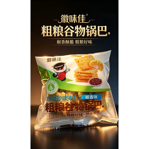 徽味佳谷物零食锅巴安徽特产小米口口酥脆锅巴休闲小零食手抓包