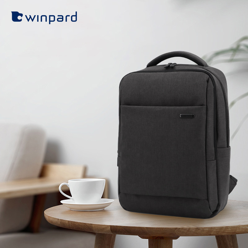 威豹双肩包男简约轻便商务14寸电脑包休闲通勤大学生背包校园书包