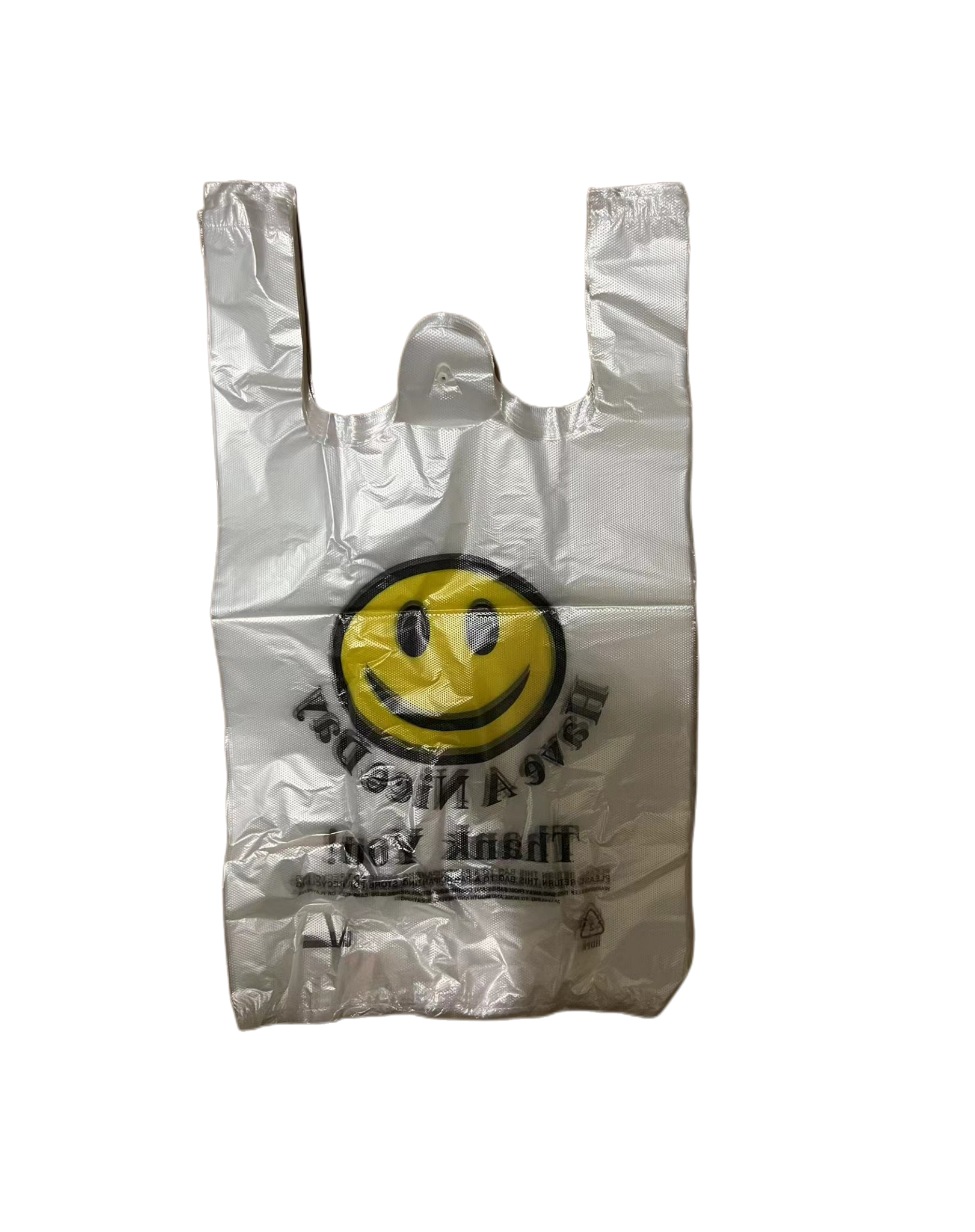 透明笑脸塑料袋食品打包袋购物手提袋一次性方便袋批发零食背心袋